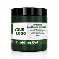 Gel Kepang Herbal Private Label 16oz Bebas Alkohol Daya Rekat Kuat Anti-Kusut Penentu Curl Pengontrol Tepi Semua Jenis Rambut