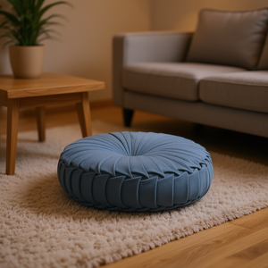 Coussin rond en chenille poly, coussin de sol doux pour intérieur et extérieur - Product Image 2