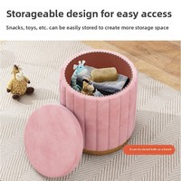 Chaise de tabouret de maquillage de luxe pour chambre à coucher banc de rangement en tissu moderne pour canapé coiffeuse petit accessoire accessible pour la maison