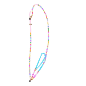 Cadena de Plástico de 70cm con Cierre de Tres Vías para Gafas de Sol, Diseño de Cuentas Coloridas - Product Image 1