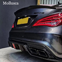 Pour mercedes-benz classe CLA W117 C117 BS Style fibre de carbone lèvre arrière diffuseur arrière lèvre de pare-chocs 2013-2020