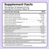 Complément alimentaire à base de plantes Healthife OEM Label, luteïne et zéaxanthine, vitamines pour les yeux, gouttes liquides avec myrtille
