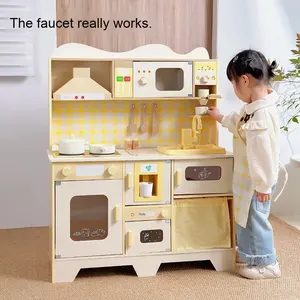 Utensilios de cocina de madera activados por luz y sonido, herramientas de cocina para juegos de rol para niños de 3 a 6 años, simulación de regalo de cumpleaños - Product Image 1