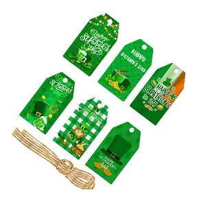 Mới 1 bộ = 60pcs ST patricks ngày Quà Tặng Mặt dây chuyền ST patricks ngày thẻ giấy cho ST patricks ngày bên trang trí nguồn cung cấp bán buôn