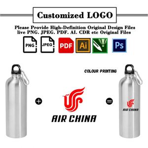 Bouteille d'eau sportive en métal réutilisable de 17 oz, personnalisée avec logo imprimé, colorée, pour cadeau d'entreprise ou d'activité promotionnelle - Product Image 3