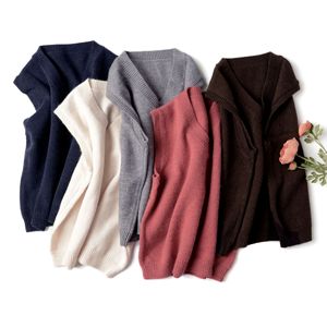 New Arrival Solid Knitted <strong>Plain</strong> Color OEM Casual Custom Top V Neck Sleeveless Sweater <strong>Vest</strong> for Women - Product Image 3