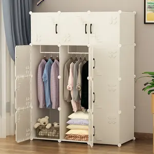 best sells diy plastic foldable wardrobe plastic wardrobe cheap folding cupboard wardrobe 3D doors