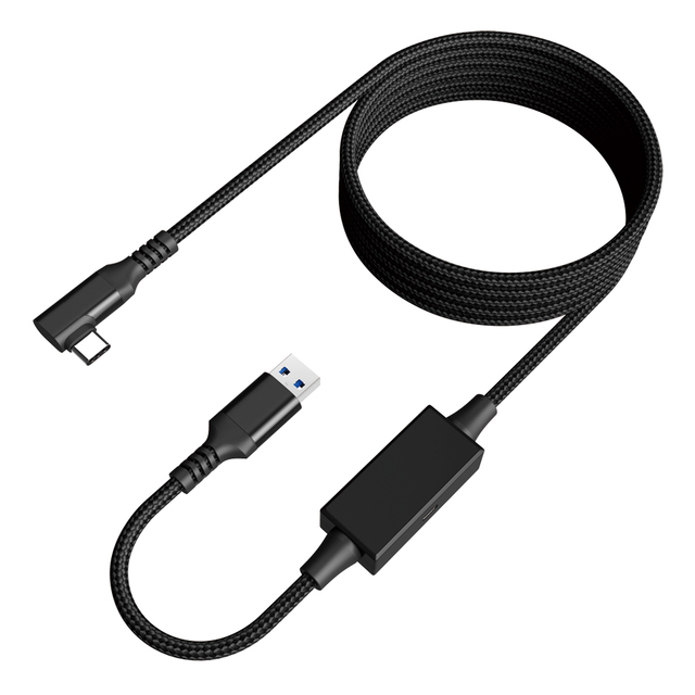 Link for Quest 2/3 Pro, with Separate Charging Port for Uninterrupted Power, USB 3.2 Type a to C Able for VR Headset Accessories