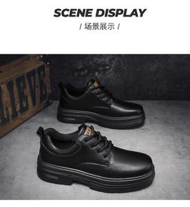 مقاس كبير من الجلد فستان مطبخ كاجوال جلد طبيعي حذاء طاه رجالي فاخر جلد رجالي حذاء بدون كعب كلاسيكي للرجال - Product Image 3