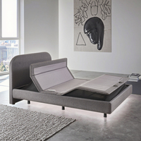Lit électrique convertible en métal pour la maison, tailles Queen et King, avec fonctions de massage réglables et de charge USB, montage facile
