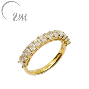 Anillo de Diamante Cultivado en Laboratorio de Oro Sólido de 18K de UM Jewelry, Certificado por NGTC, Engaste de Bisel, Personalizable, para Uso Diario, Fiestas y Aniversarios - Product Image 1