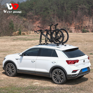 Portabicchieri per bici ovest con borsa portaoggetti in lega di alluminio a ventosa tetto portabiciclette portabiciclette da tetto portabiciclette - Product Image 5