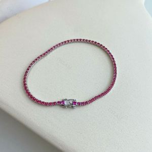 Dylam Trendy Rhodium Plated CZ Classic Women Jewelry S925 Sterling Silver Multicolor Tennis <b>Bracelet</b> - Product Image 6