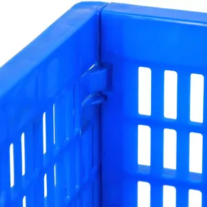 Cassa di plastica all'ingrosso cassa Mobile pieghevole impilabile cassa di frutta e verdura impilata - Product Image 4