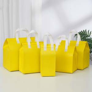 Sac isotherme personnalisé violet à pois pour pizza, durable, en non-tissé, pour aliments, boissons et gâteaux - Product Image 4