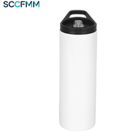SCCFMM 15oz/20oz 승화 프린팅 진공 스테인리스 스틸 야외 스포츠 물병 스트레이트 텀블러 (DIY 로고 사진 인쇄 가능)