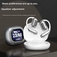 Écouteurs sportifs sans fil à oreille ouverte avec écran couleur LCD, traduction IA intelligente, chipset Jerry et commande vocale