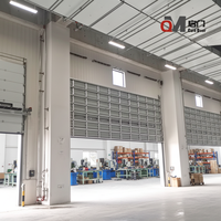 Porte sectionnelle industrielle robuste en alliage d'aluminium à ouverture latérale, coupe-vent, isolée, certifiée CE, automatique 60