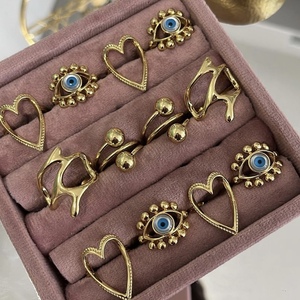 BD- C2862 ร้อนขายแหวนออกแบบหลายแหวน18พันทองชุบตุรกีแหวนตาสําหรับผู้ชายผู้หญิงแหวนหัวใจเครื่องประดับวิจิตร - Product Image 1