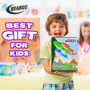Lanzacohetes para niños con 3 <span class=keywords><strong>dinosaurios</strong></span> de espuma almohadilla de lanzamiento juguetes al aire libre - Product Image 6