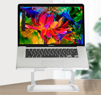 IDock Support d'Ordinateur Portable Ergonomique en Métal Pliable, Réglable en Hauteur et Multi-Angles, avec Ventilateur et Hub USB en Option