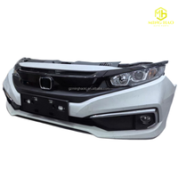 Para Honda Civic modelo 16-19, sedán de tres puertas, parachoques delantero (conjunto de capó, parrilla y componente de la carrocería de la parrilla del radiador delantero)