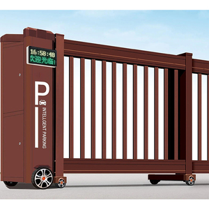 Modern Automatic Telescopic Electric Porta Porta Porta Dobrável de Aço Inoxidável para Unidades Villa Pátio Fácil Instalação Deslizante - Product Image 3