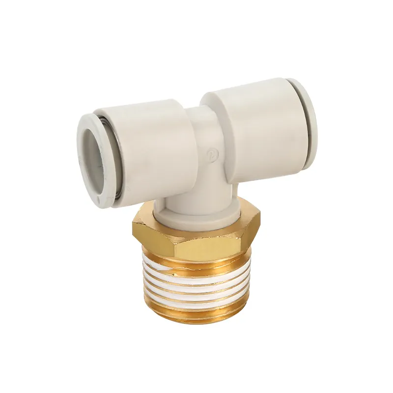 YBL KQ2T T typeBrass fittings Push in plastic air hose connectors pneumatic quick connectors Copper fittings