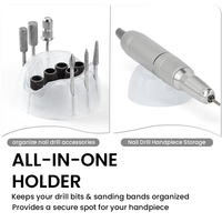 Machine à ongles professionnelle portable populaire avec pédale, moteur électrique à balais 35000 tr/min, embouts de ponçage, pour salon, OEM/ODM