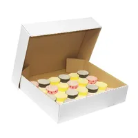 Boîte à gâteau en carton blanc jetable pour la vente en gros, idéale pour les desserts et la présentation des gâteaux