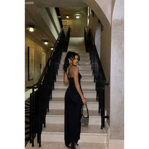 Robe de soirée chic longue jusqu'au sol avec perles et broderies (XS-XXL) - Product Image 4