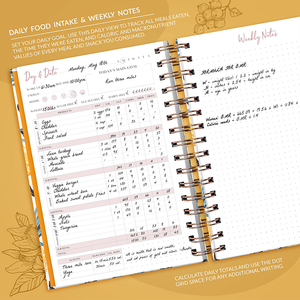 Nutrition Planner Wellness 4 Month Undated <strong>Weight</strong> <strong>Loss</strong> <strong>Journal</strong> Food and Fitness <strong>Journal</strong> With Diet &amp; Calorie Tracker for Women - Product Image 4