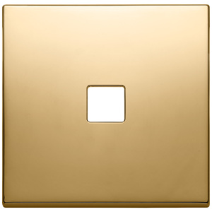 Flat Gold Plate Wall <b>Switch</b> 9.5 In Length 1.4 In Height Single Toggle Cover - Product Image 1