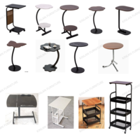 Table d'appoint ronde en métal à 3 niveaux, style nordique de luxe, table de chevet multifonctionnelle, table à thé avec rangement pour chambre à coucher, salon, balcon