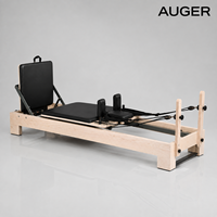 Machine de Pilates Reformer Commerciale en Bois d'Érable avec Plateforme de Saut et Boîte d'Assise pour Studio Professionnel et Salle de Sport