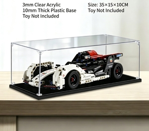 Vitrina de Acrílico Personalizada para 42137 para Coche de Carreras Eléctrico 99X con Capas Transparentes Antipolvo de 3mm/2mm - Product Image 5
