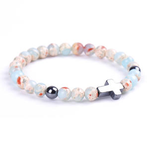 Bracelet en <span class=keywords><strong>pierre</strong></span> naturelle pour femme, bracelet à breloques en œil <span class=keywords><strong>de</strong></span> tigre, bijoux religieux pour un usage quotidien - Product Image 5