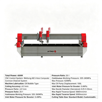 Machine de découpe à jet d'eau CNC 5 axes Aitao avec moteur hydraulique pour la gravure et la découpe double de pierre, carrelage, métal et verre