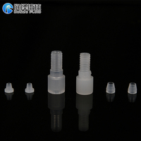 1/4-28UNF Connecteur de tube en plastique rigide fileté PTFE Raccord rapide Virole Technique de coulée de gaz sans bride Raccords de tuyau de tête