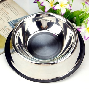 Portable Stainless Steel Single Pet <strong>Bowl</strong> Upset Proof Design for Cat Food - Product Image 1
