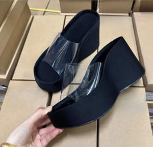 Sandali da donna ZA spagnoli con plateau e tacco a spillo, decorati con cinturino trasparente, aperti dietro, da spiaggia, con plateau rialzato, per l'estate - Product Image 2