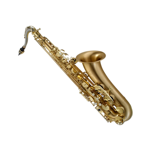 Saxophone ténor Huayun Musical Instruments professionnel en bronze doré, tonalité bB, avec tube de col en cuivre blanc et clés nickelées - Product Image 1