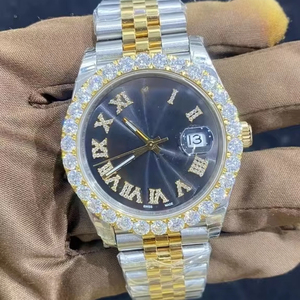 VVS Diamante Bezel Luxo Popular Homens Automático Mecânico 904L Aço Inoxidável ETA Movimento Relógio Impermeável - Product Image 1