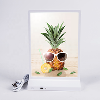 ZZFY A3 A4 A5 Rectangle LED Bureau Debout Publicité Boîte à Lumière Table Rechargeable Menu Conseil