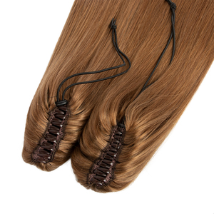 <span class=keywords><strong>Extensions</strong></span> de Cheveux Humains Naturels à Clip Griffe, Queue de Cheval d'Apparence Naturelle - Product Image 5