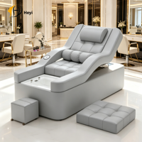 Fauteuil de lavage de cheveux avec lavabo intégré, élévateur électrique, lit de pédicure et spa capillaire japonais