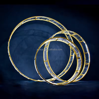 Fournitures de lumière de mariage cristal LED cercle lustre plafond décoration lumière pour fête festival mariage événements