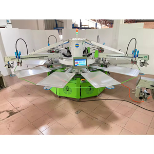 In lụa Màn hình 4 màu tự động quay màn hình máy in Nhiều màu thẻ giấy vải máy in - Product Image 2