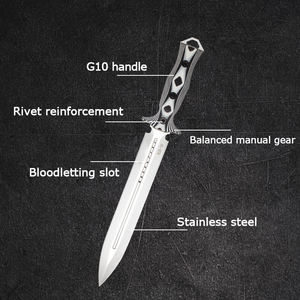 มีดพับไทเก๊ก DIY สำหรับกิจกรรมกลางแจ้ง ด้ามจับ G10 ทำมือ ใบมีดสแตนเลส ปรับแต่งได้ตามต้องการ รับผลิตแบบ OEM สำหรับการตั้งแคมป์ - Product Image 3