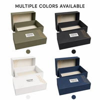 Boîte cadeau rigide de luxe personnalisée, boîte à deux pièces avec couvercle, estampage à chaud, vernis UV pour emballage cadeau haut de gamme